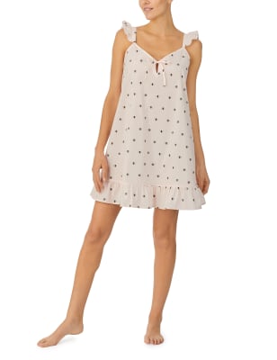 Pure Cotton Bee Print Short Chemise
