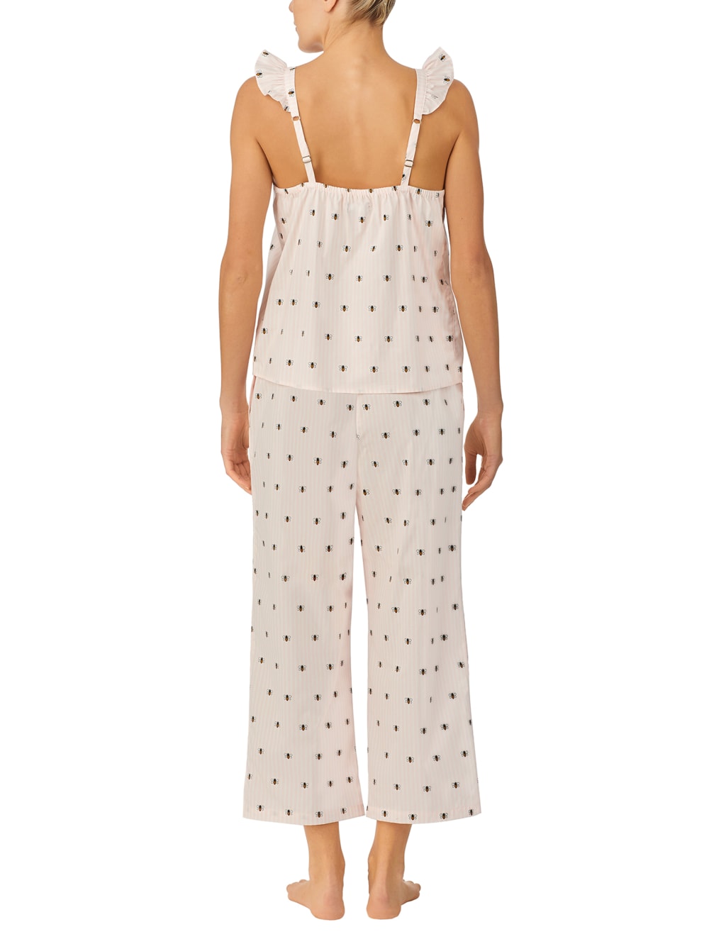 Pure Cotton Bee Print Cropped Pyjama Set image 3