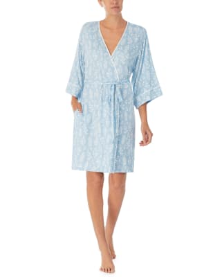 Modal Rich Floral Short Robe
