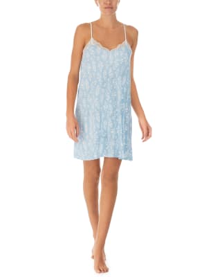 Jersey Floral Strappy Short Chemise