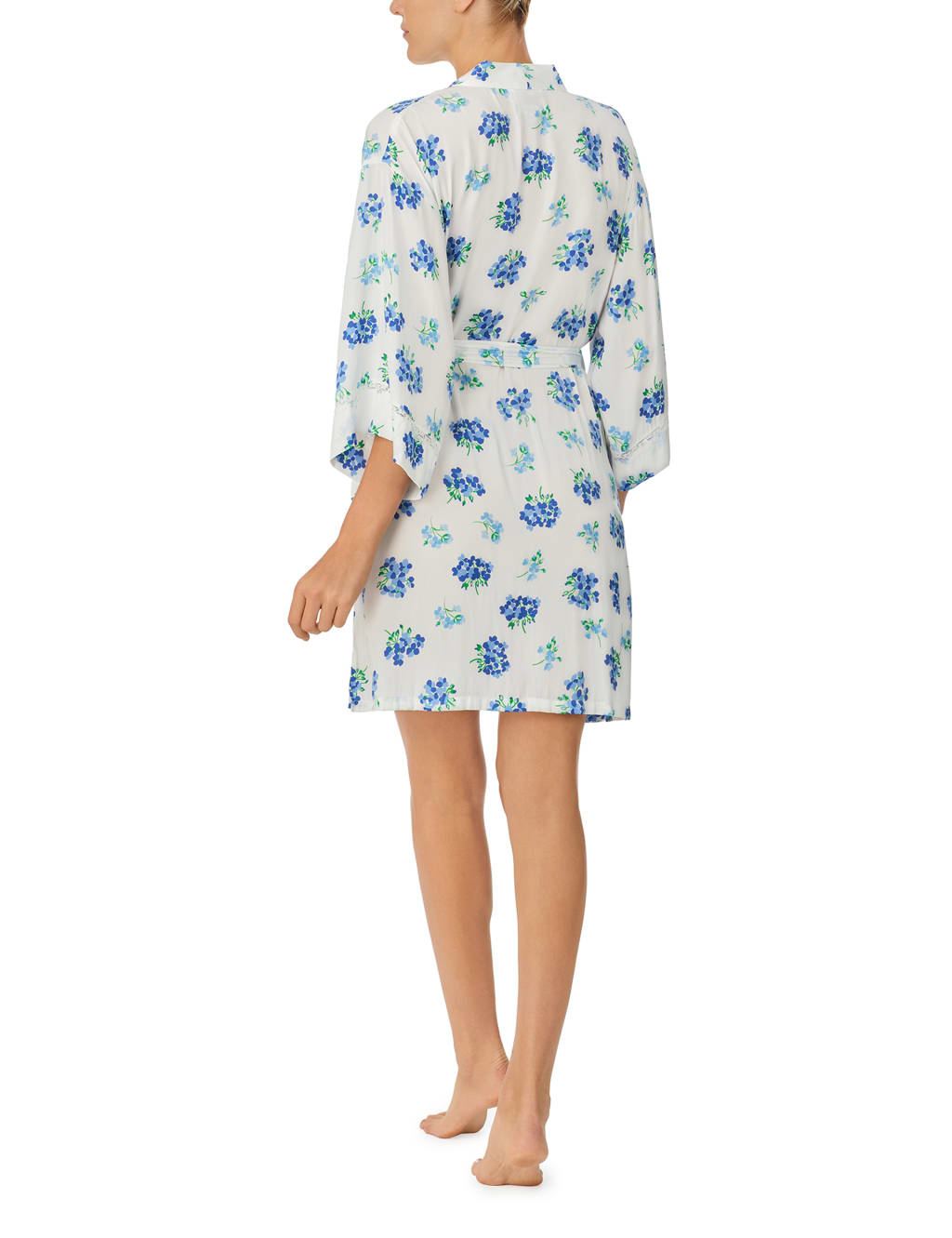 Satin Floral Short Robe image 4