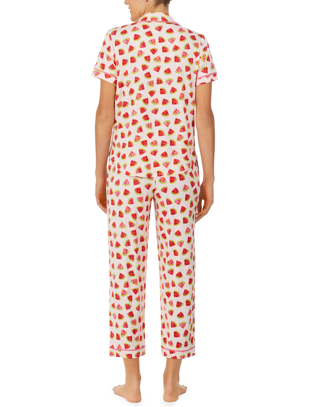 Watermelon Print Cropped Pyjama Set image 3