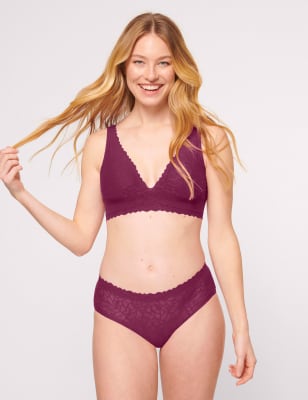 

Sloggi Braguitas brasileñas con encaje Zero FeelWomens - Berry, Berry