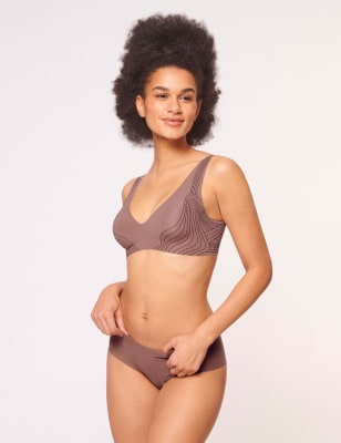 

Womens Sloggi Zero Feel 2.0 Non Padded Non Wired Bralette - Brown, Brown