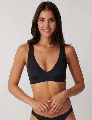 

Womens Sloggi Zero Feel 2.0 Non Padded Non Wired Bralette - Black, Black