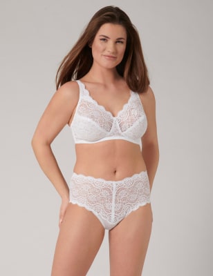 

Womens Triumph Amourette 300 Lace Non Wired Full Cup Bra - White, White