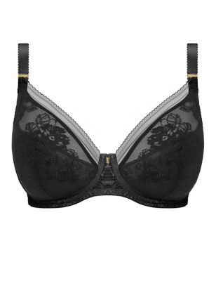 Milan Black Plunge Cup Bra by Touchable 
