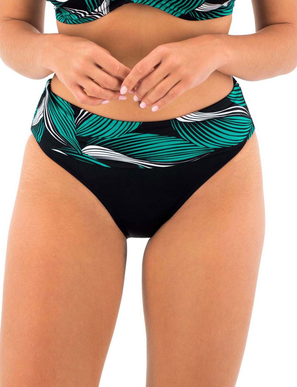 Saint Lucia Printed Roll Top Bikini Bottoms