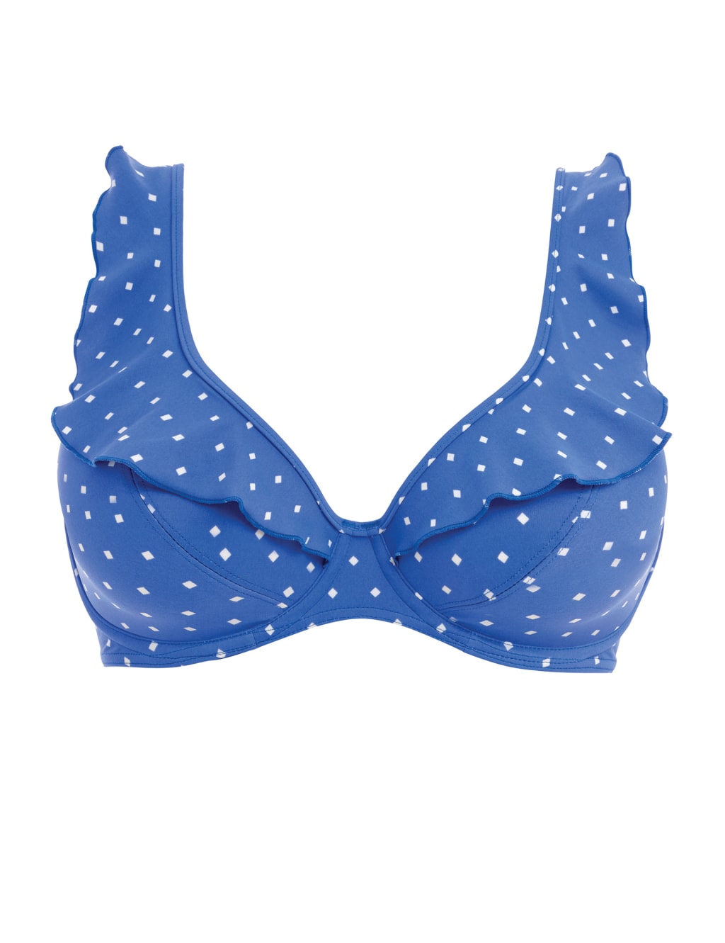 Jewel Cove Printed Wired Plunge Bikini Top image 2