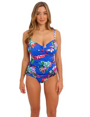 Fantasie Women's Halkidiki Floral Wired Padded Tankini Top - 32DD - Blue Mix, Blue Mix