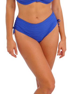 Fantasie Women's Beach Waves Textured Tie Side Swim Shorts - Blue, Blue
