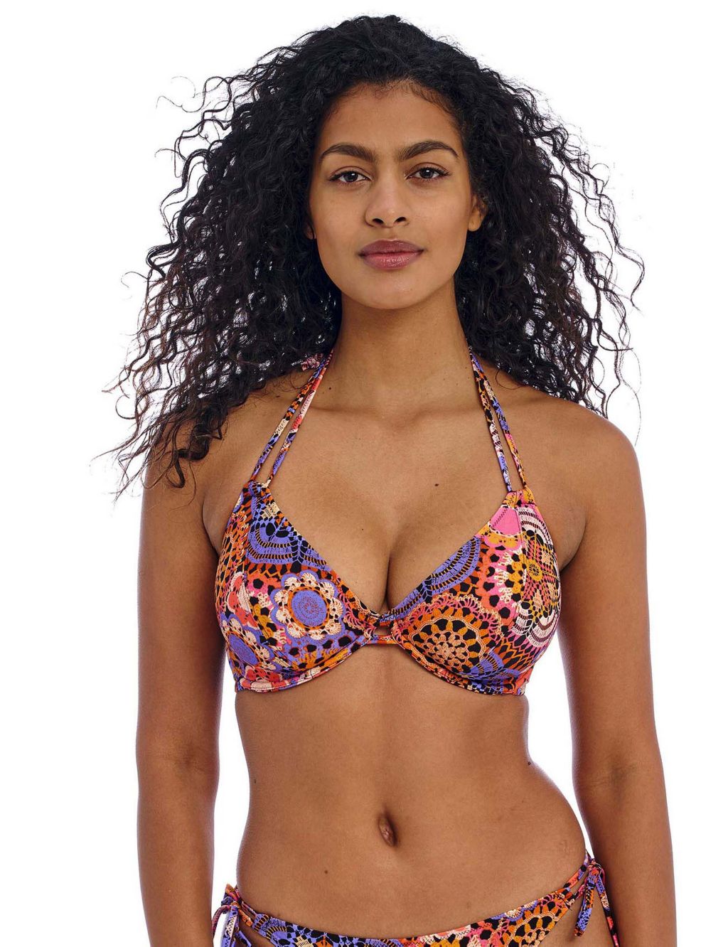 Buy High Neck Bikini Swimsuit Top in Red, Yellow, Blue, Green, Orange,  Purple, Turquoise in S M L XL Online in India 