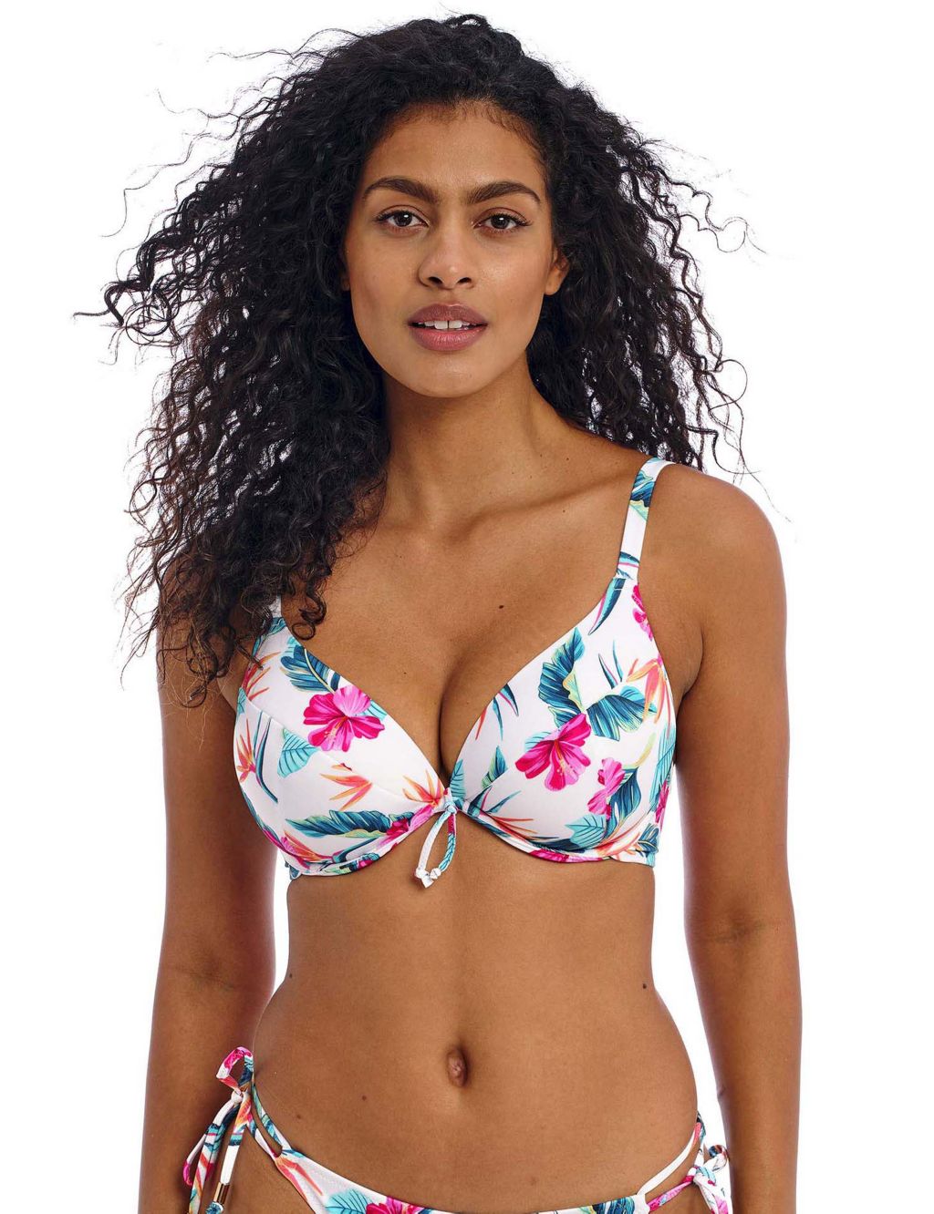 Palm Paradise Wired Plunge Bikini Top