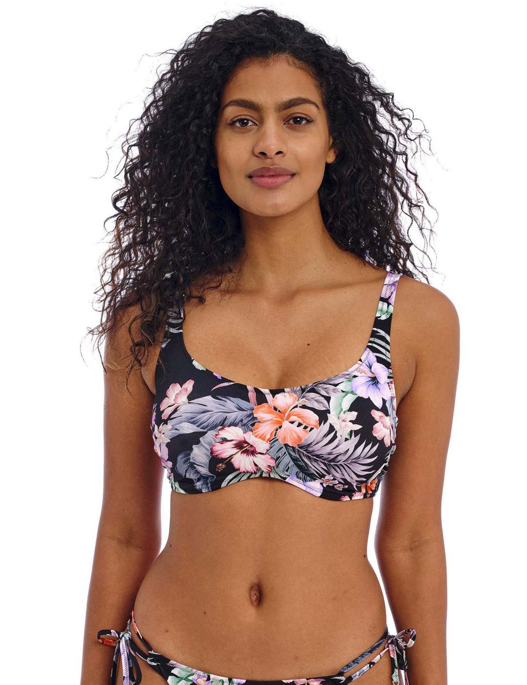Kamala Bay Floral Wired Plunge Bikini Top