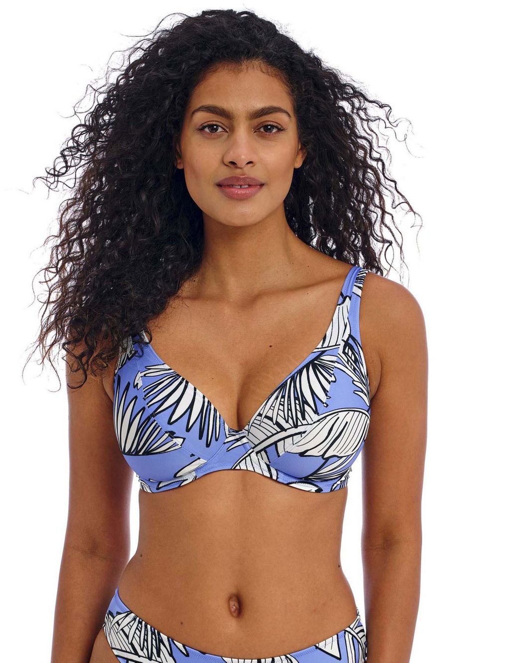 Mali Beach Printed Wired Plunge Bikini Top