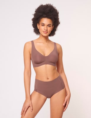 

Womens Sloggi Zero Feel Non Wired Bralette - Brown, Brown