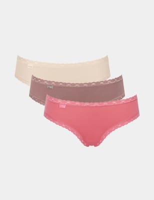 3pk 24/7 Weekend Low Rise Knickers, Sloggi