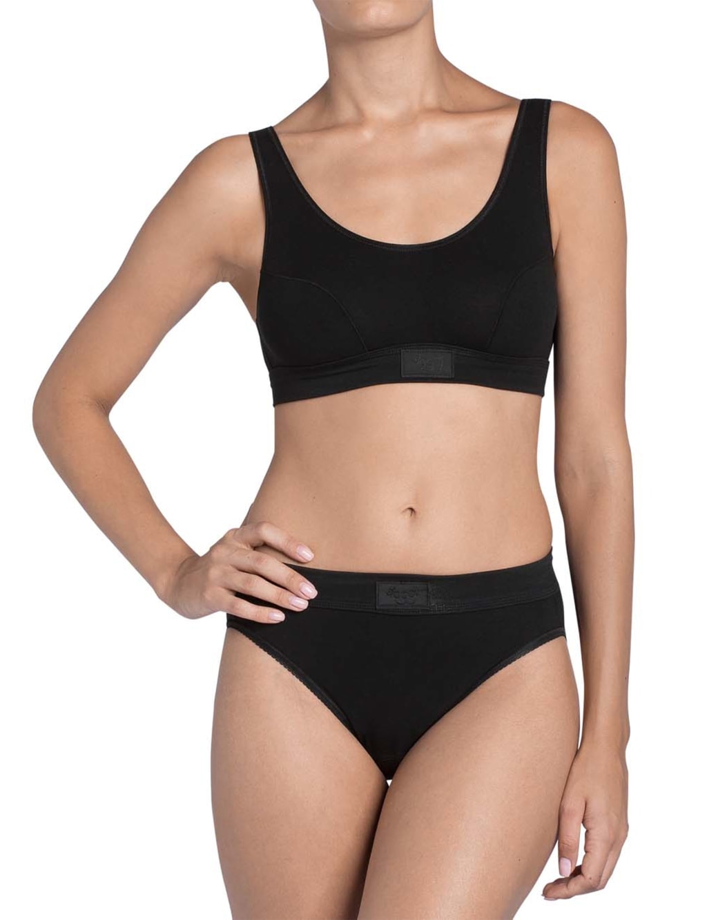 Double Comfort Cotton Rich Sleeveless Crop Top image 2