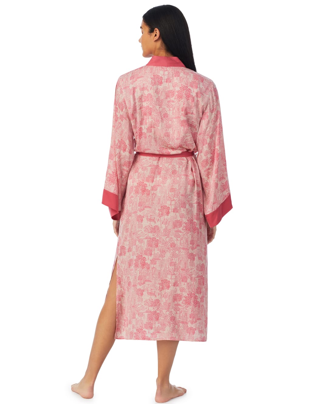 Satin City Print Long Robe image 4