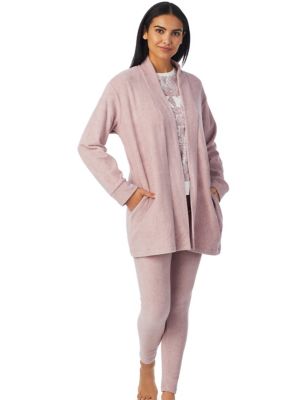 Dkny Womens Fleece Pyjama Set - XS - Pink, Pink