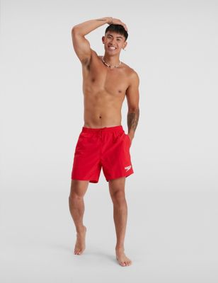 Speedo Mens Pocketed Swim Shorts - XS - Red, Red,Black,Blue,Turquoise,Peach,Light Blue,Teal