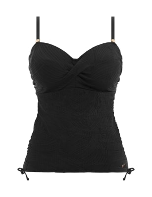 Garden Party Padded Wrap Front Tankini Top, Seafolly