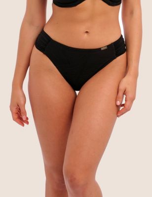 Fantasie Womens Ottawa Textured Hipster Bikini Bottoms - XXL - Black, Black