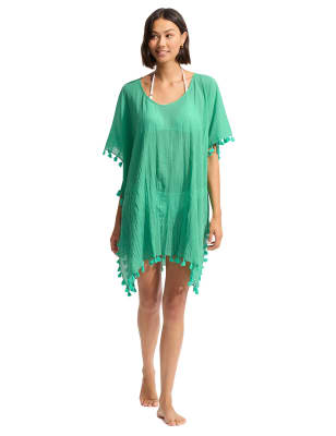 Amnesia Pure Cotton Tassel Beach Cover Up Kaftan