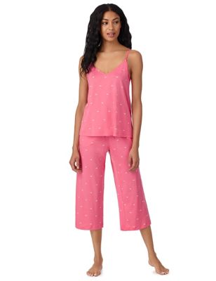 Dkny Womens Cotton Blend Pyjama Set - XS - Pink, Pink,Navy