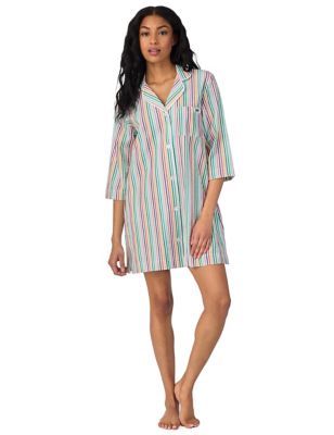 Dkny Women's Pure Cotton Striped Nightshirt - XS - Multi, Multi
