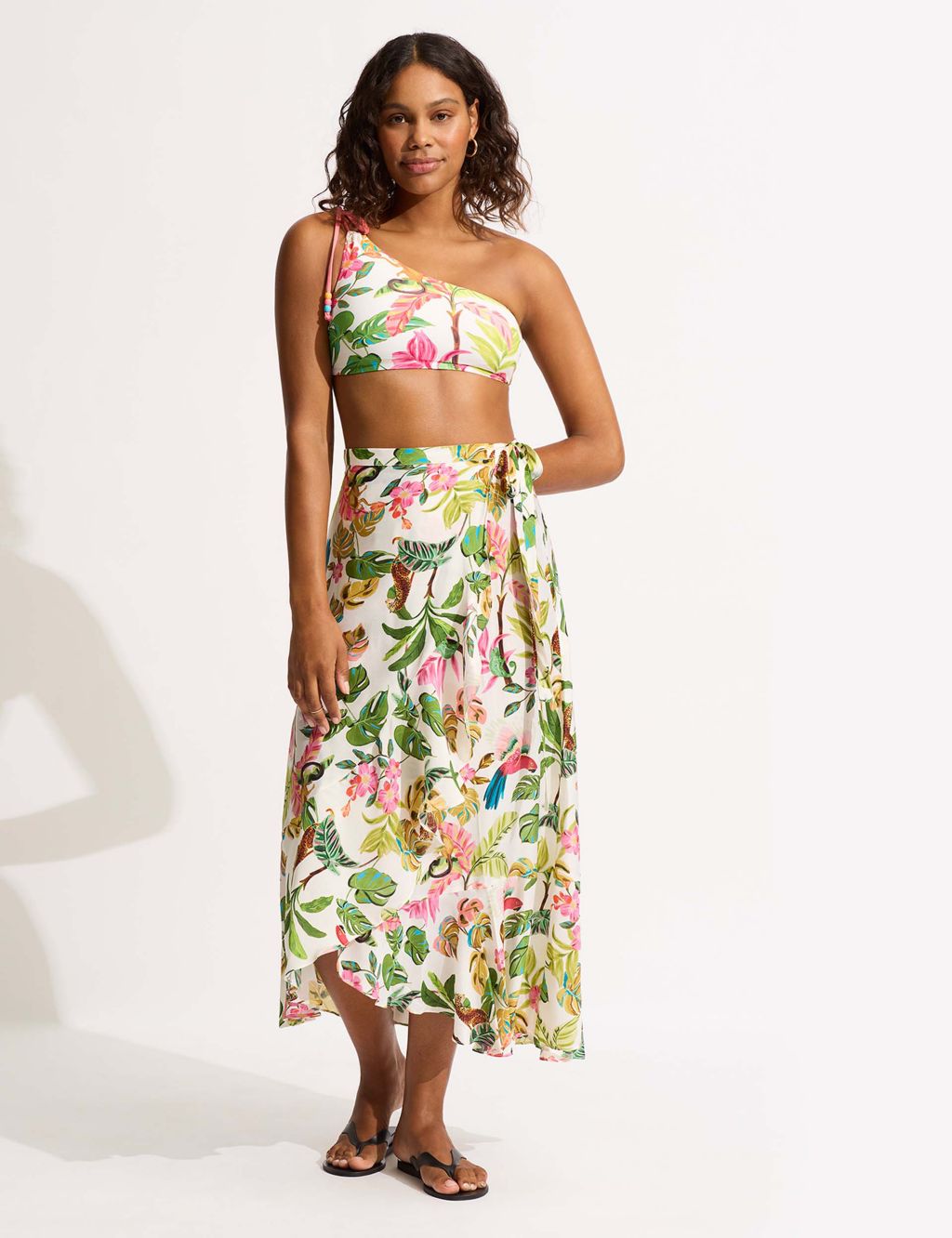 Floral Midaxi Wrap Beach Skirt