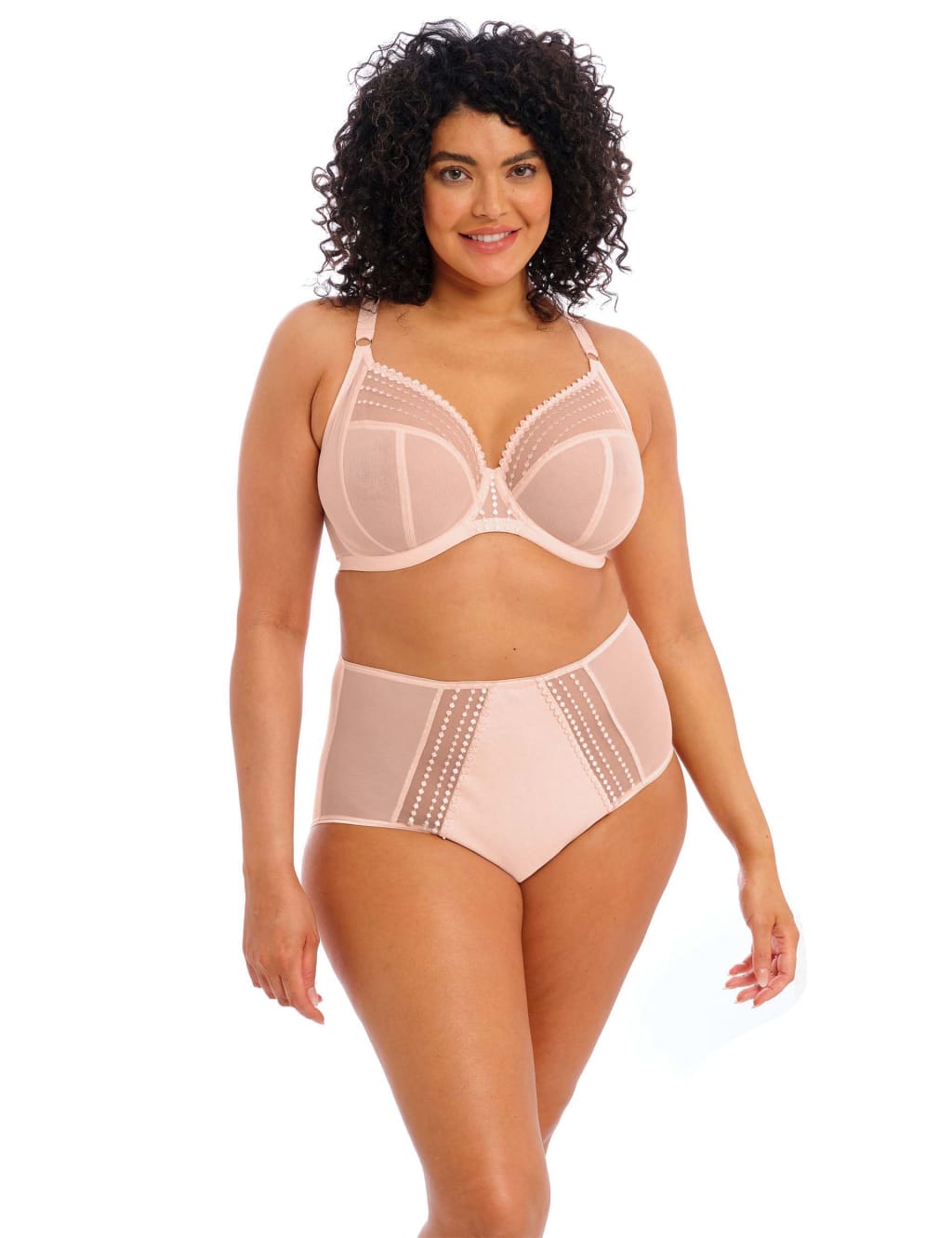 Matilda Mesh Embroidery Wired Plunge Bra DD-K image 1