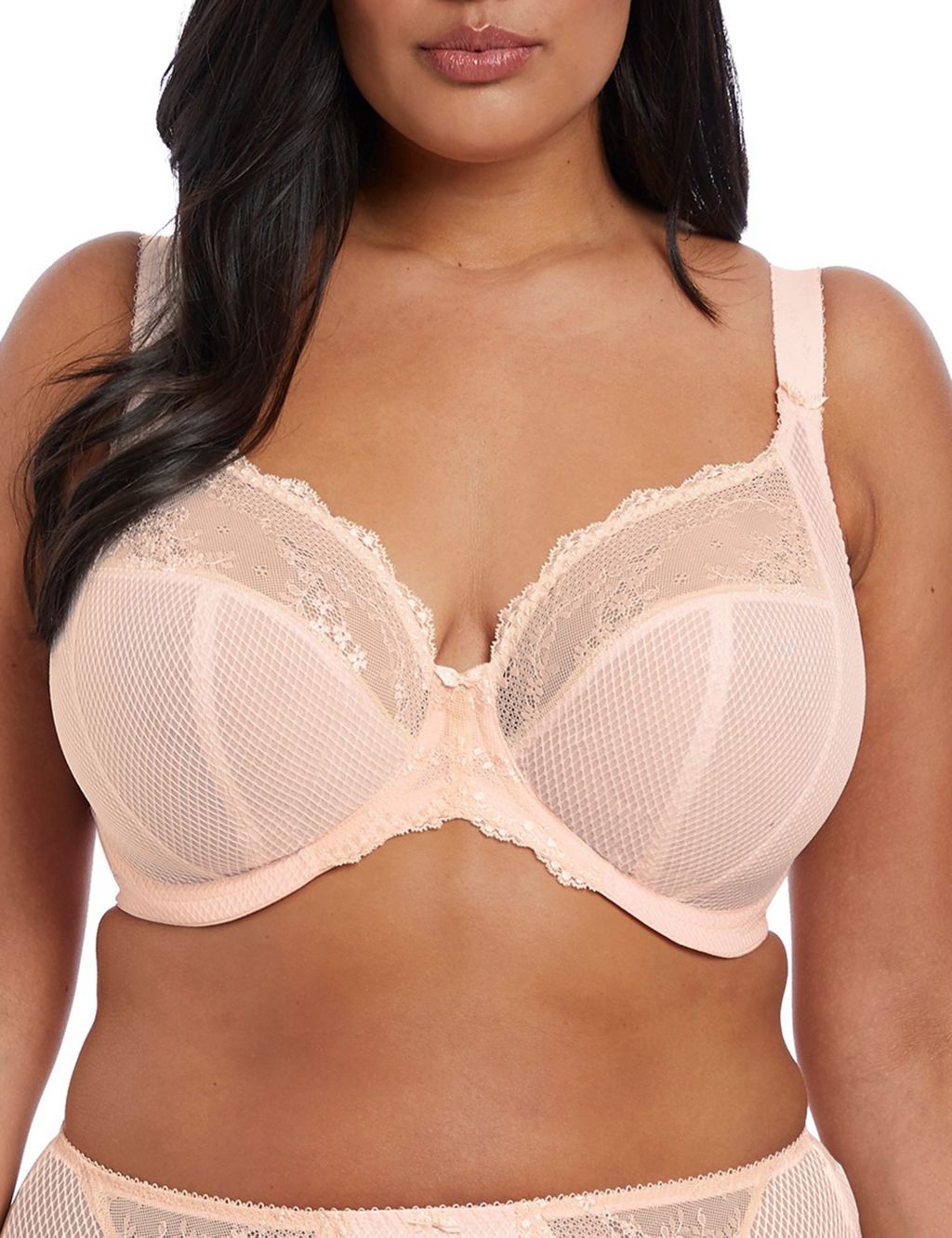 Charley Lace & Mesh Wired Plunge Bra DD-J image 1