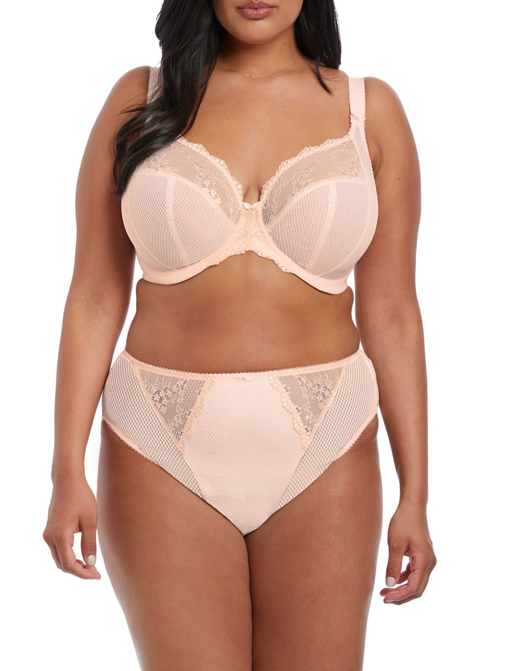 Charley Lace & Mesh Wired Plunge Bra DD-J image 4