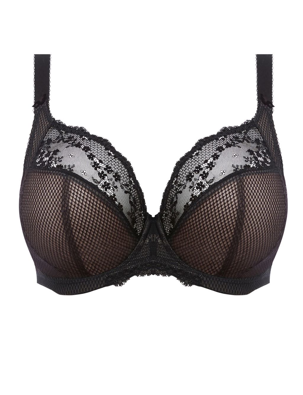 Charley Lace & Mesh Wired Plunge Bra DD-J image 2