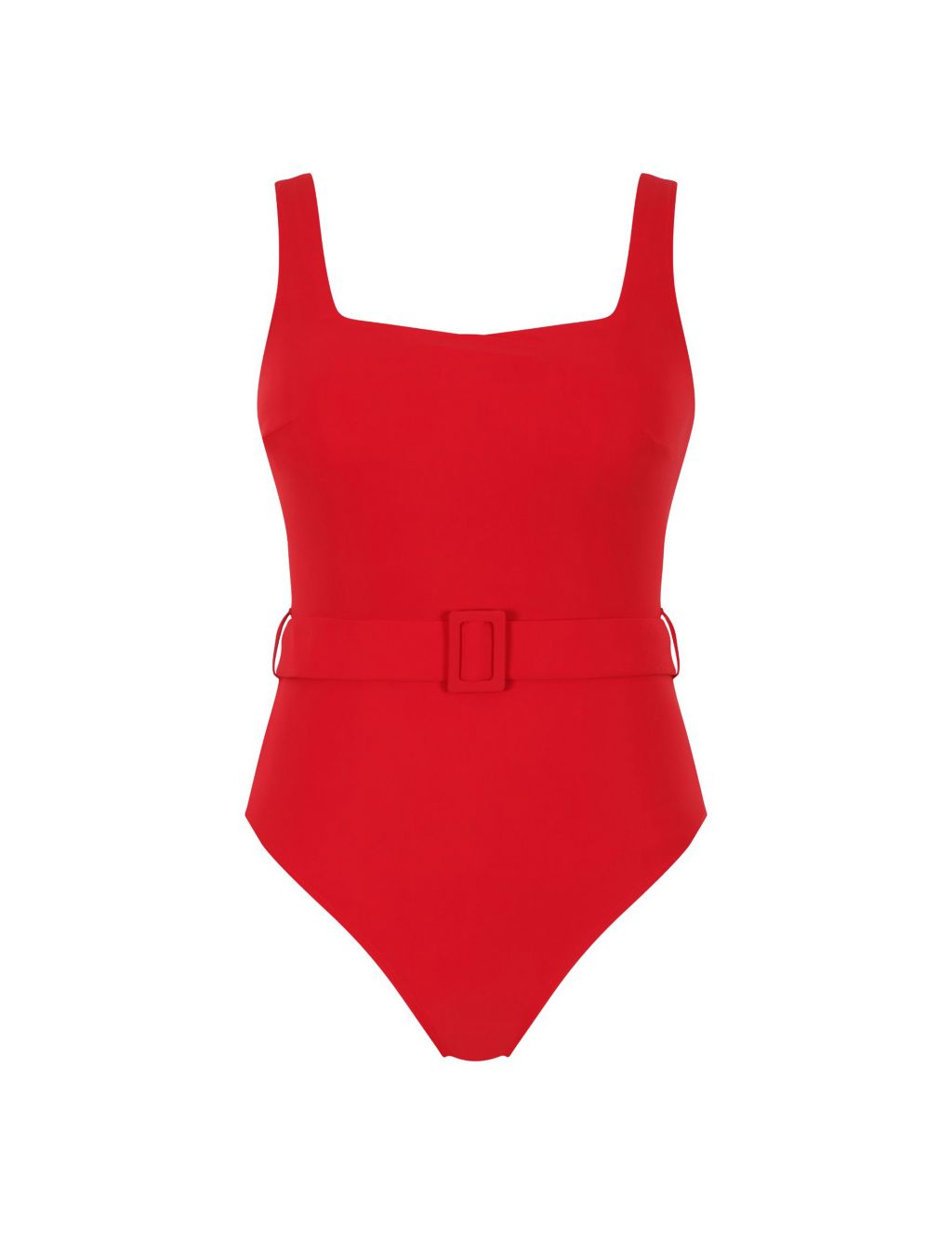 Serena Belted Square Neck Swimsuit image 2