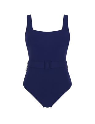 Serena Belted Square Neck Swimsuit
