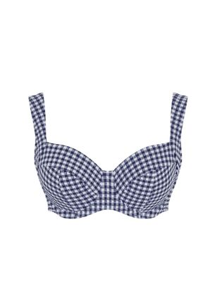 Gingham Olivia Wired Bikini Top | Panache | M&S
