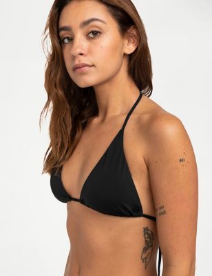 Billabong Women's Sol Searcher Triangle Bikini Top - Black, Black