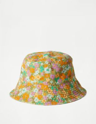 Billabong Women's Pure Cotton Floral Bucket Hat - Green Mix, Green Mix