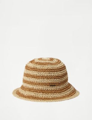 Billabong Womens Holiday Striped Bucket Hat - Natural, Natural