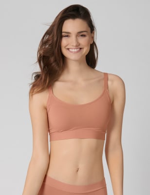 

Womens SLOGGI Go Allround Non Wired Crop Top - Apricot, Apricot