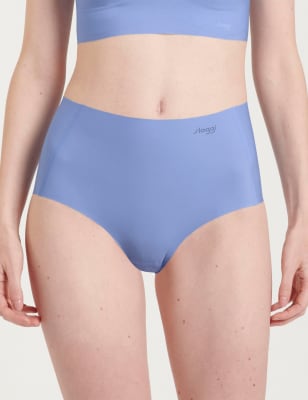 womens sloggi zero feel maxi full briefs - blue, blue