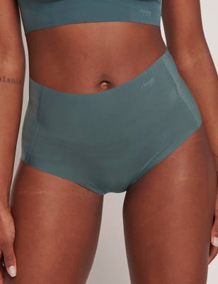 womens sloggi zero feel maxi full briefs - grey