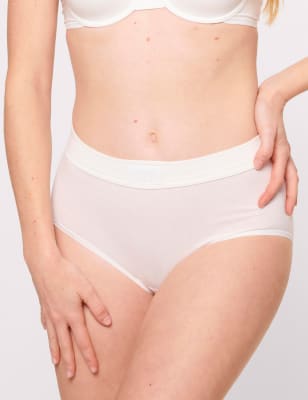Sloggi Womens 2pk Double Comfort Cotton Rich Full Briefs - 12 - White, White,Black
