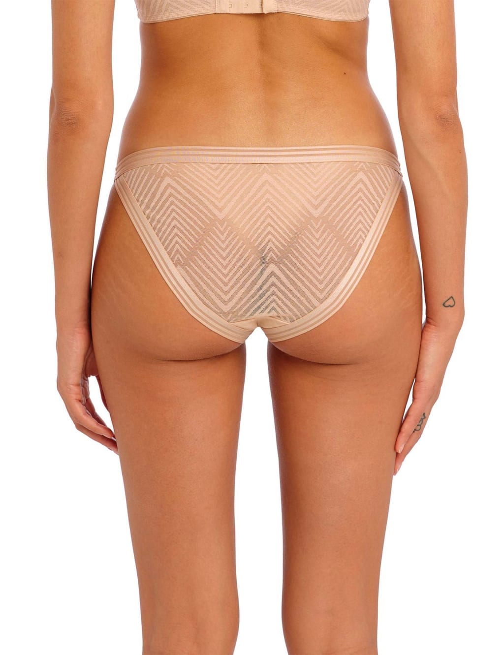 Tailored Geometric Mesh Lace Bikini Knickers image 4