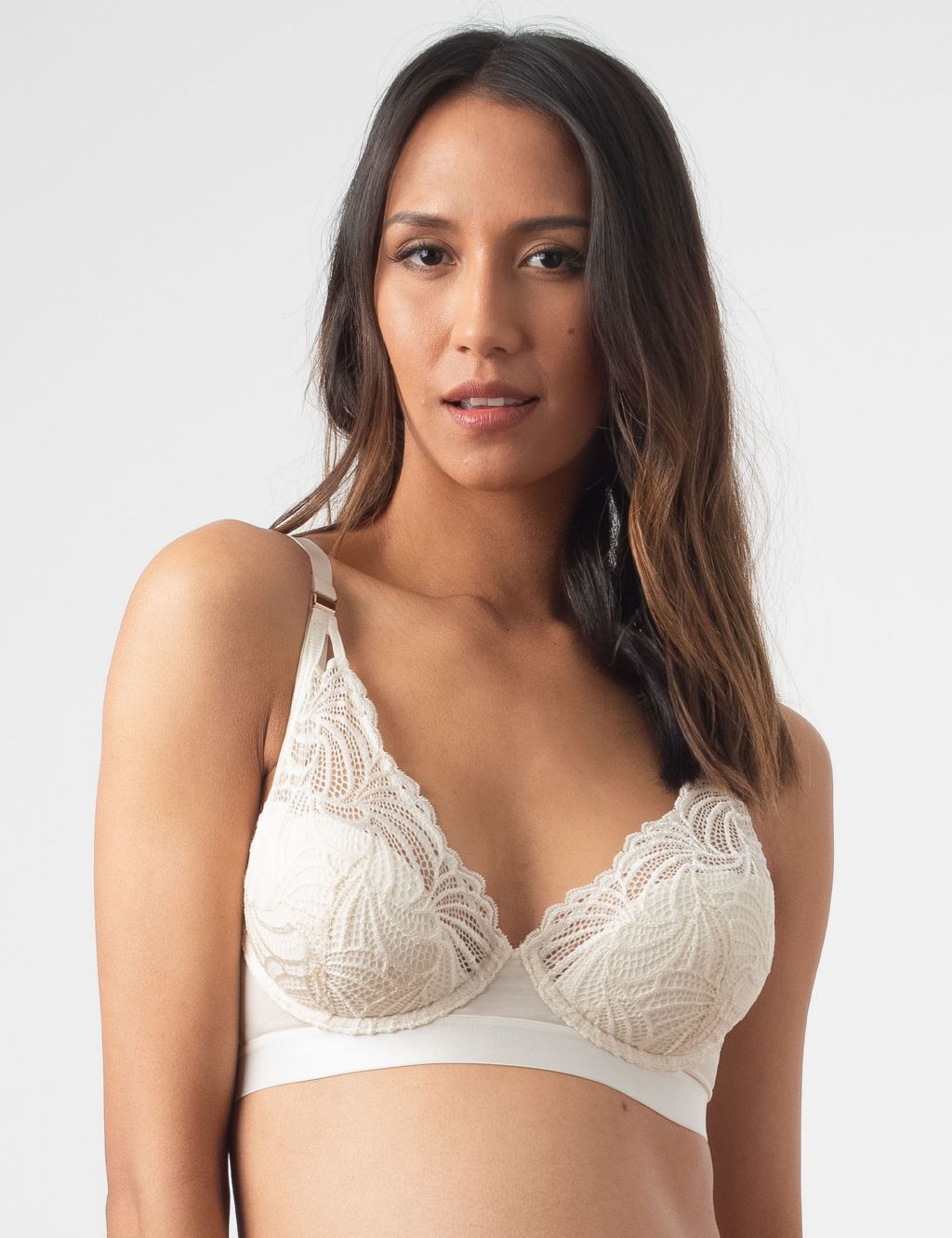 Marks and Spencer Women's Lace Trim Sumptuously Soft Padded Nursing Bra,  Almond, 32A at  Women's Clothing store