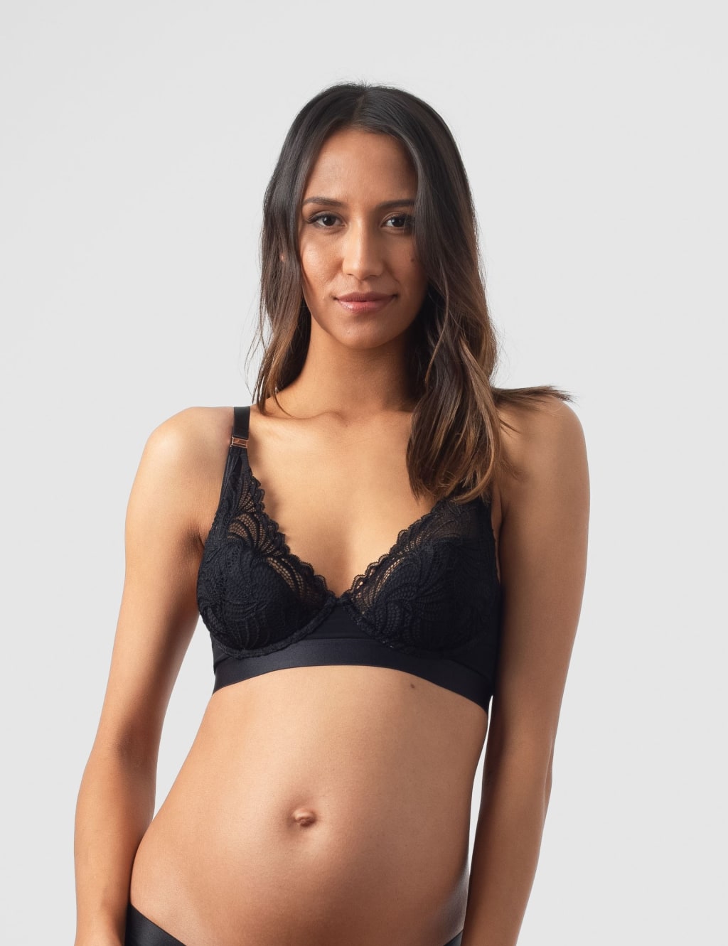 Warrior Plunge Lace Flexi Wired Nursing Bra C-G image 1