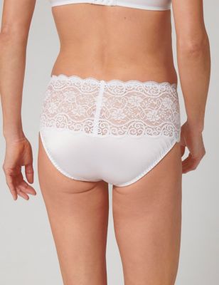 Triumph Womens Amourette 300 All Over Lace Full Briefs - 8 - White, White,Black,Biscuit,Green,Grey