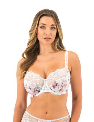 Fantasie Womens Pippa Floral Wired Side Support Bra - 30E - White, White